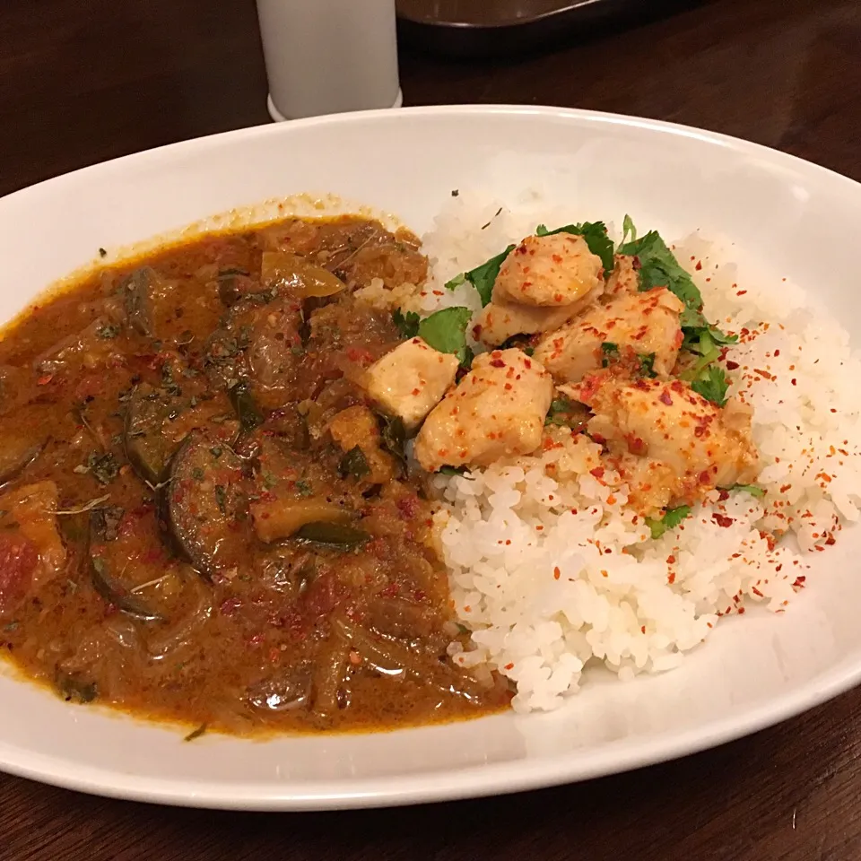 茄子&うす揚げの麻棘カレー|天城心中さん