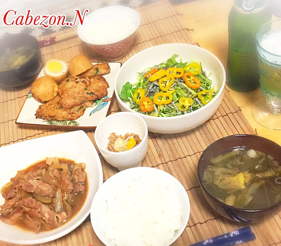 Snapdishの料理写真:砂町銀座で揃えた男の晩御飯！|Cabezon.Nakamuraさん