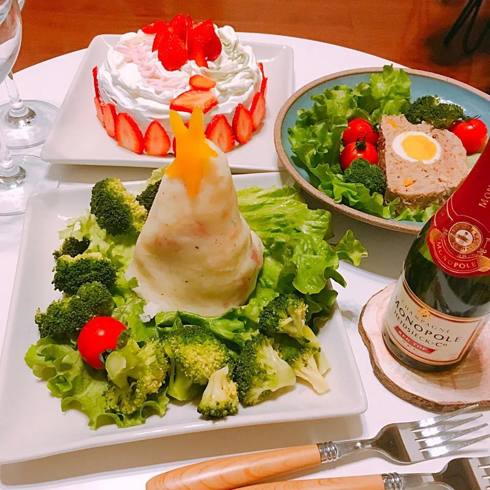 Snapdishの料理写真:クリスマスパーティー|ゆちのすけさん