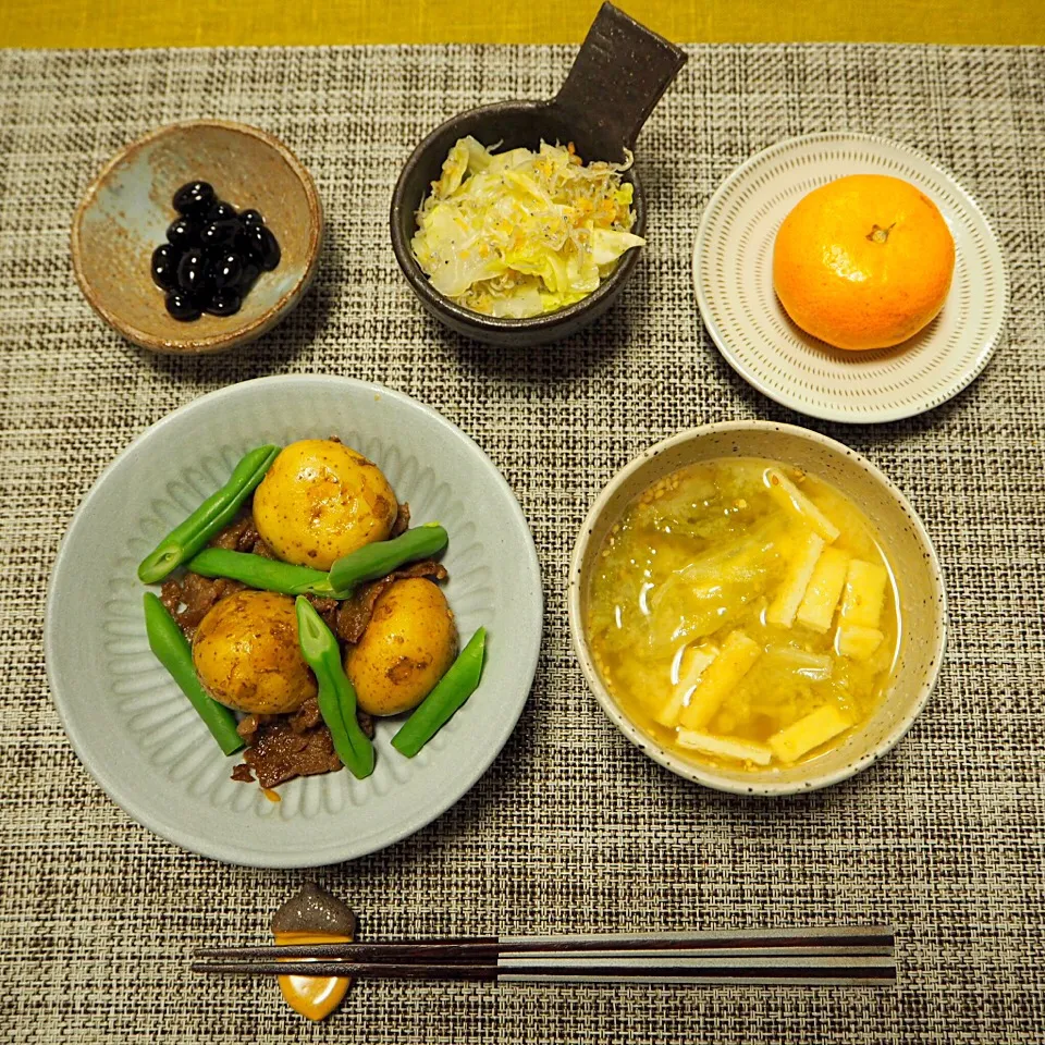 新じゃがと牛肉の炒め煮|はらしおりさん