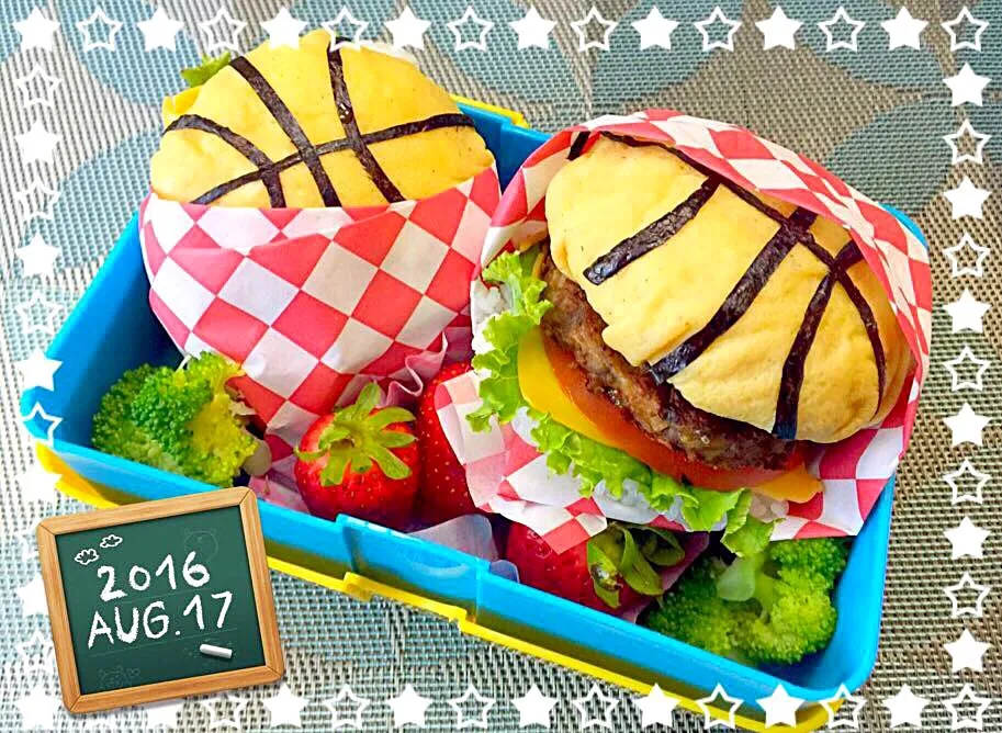 🏀Basketball Rice Burger Lunch🏀  バスケットボールライスバーガー|The Reinhartsさん