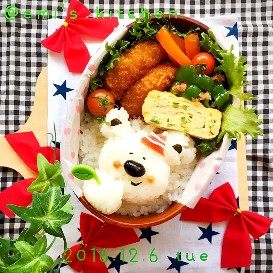 Snapdishの料理写真:コアラのクリスマス弁当|えみぃさん