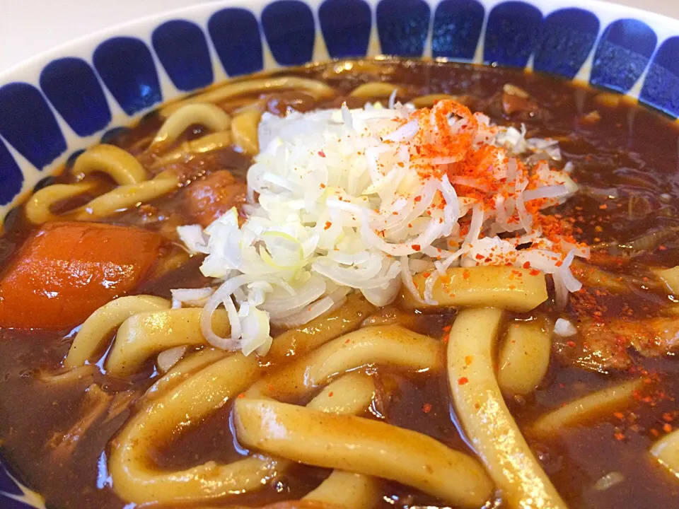 大雪の寒〜い日のランチ☃️ 身体温まるカレーうどん❗️|NOBUちえさん