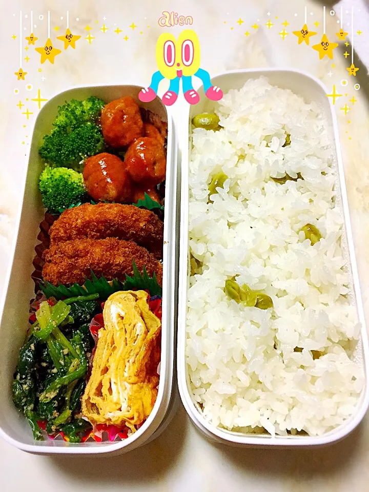 Snapdishの料理写真:旦那の夜勤弁当(*ﾟ▽ﾟ)ﾉ|えみさん