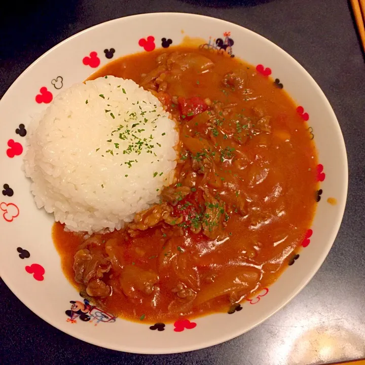 ルー不要☆トマト缶でハヤシライス|ぺろたんさん