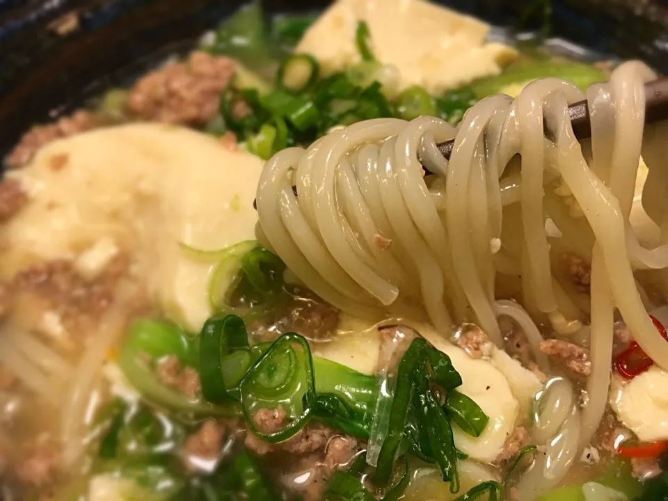 塩麻婆豆腐温めん9|半田手延べそうめんの店 阿波や壱兆さん