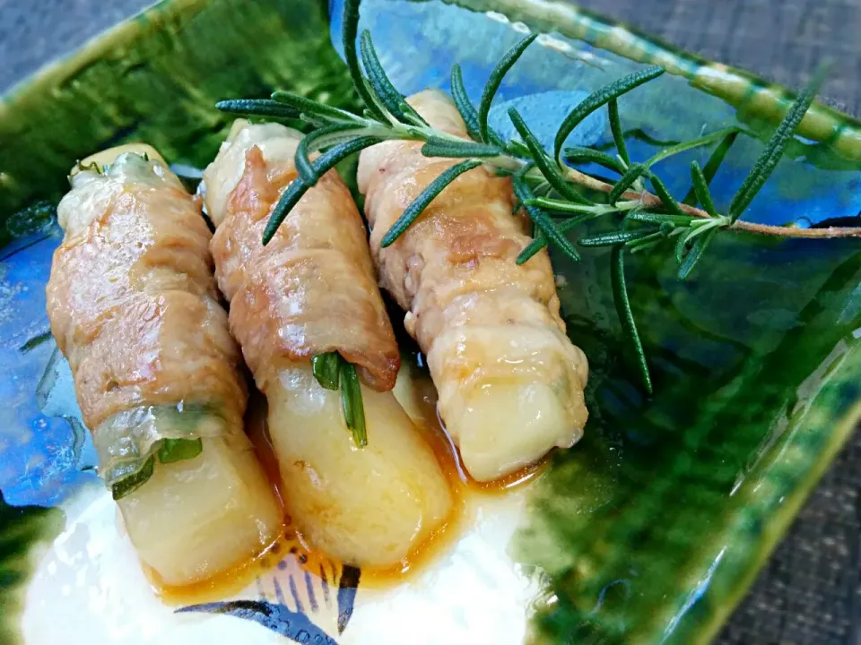 ともさんのお料理*
　～餅の豚肉巻き♪～|ことり*さん