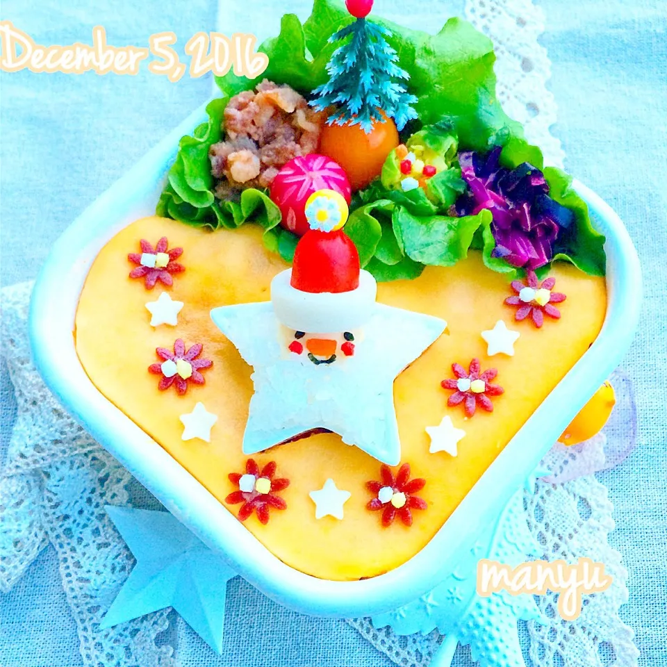 スターサンタのオムライス弁当🎅|まにゅ♡（@manyu79）さん