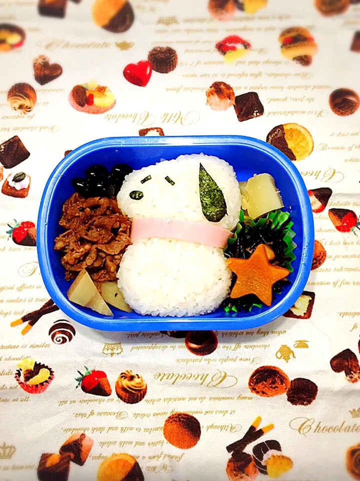 Snapdishの料理写真:雪だるまスヌーピーのお弁当☆|makoryuneさん