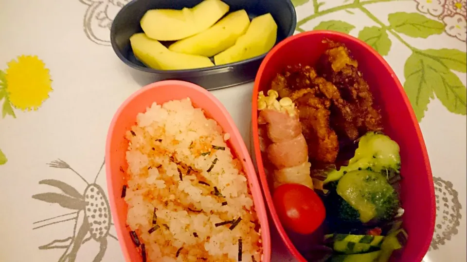 豚カラ弁当|ぴよぽよママさん