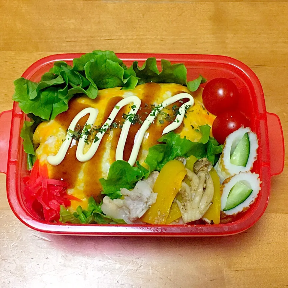 オム焼きそば弁当(*^^*)|sachiさん