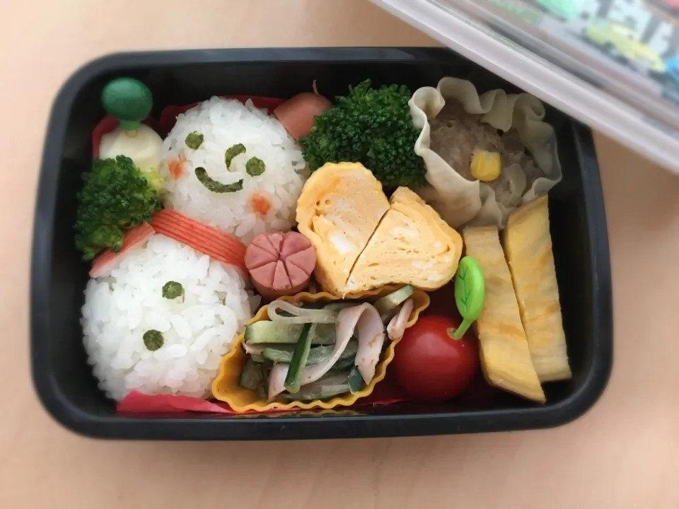 年少息子のゆきだるま弁当|やっこさん