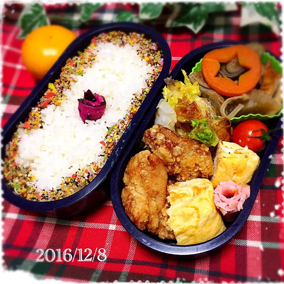 今日の娘弁当2016.12.8( ᵔᵒᵔ )♡|ばろんさん