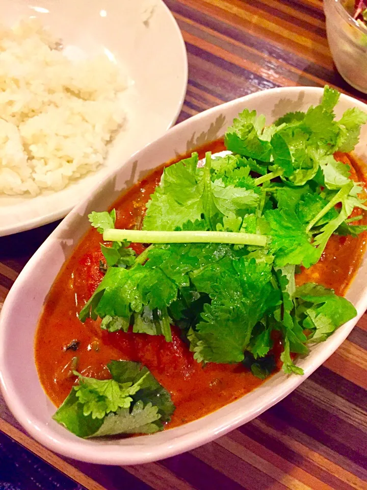 ほうれん草チーズカレーパクチートッピング|yさん