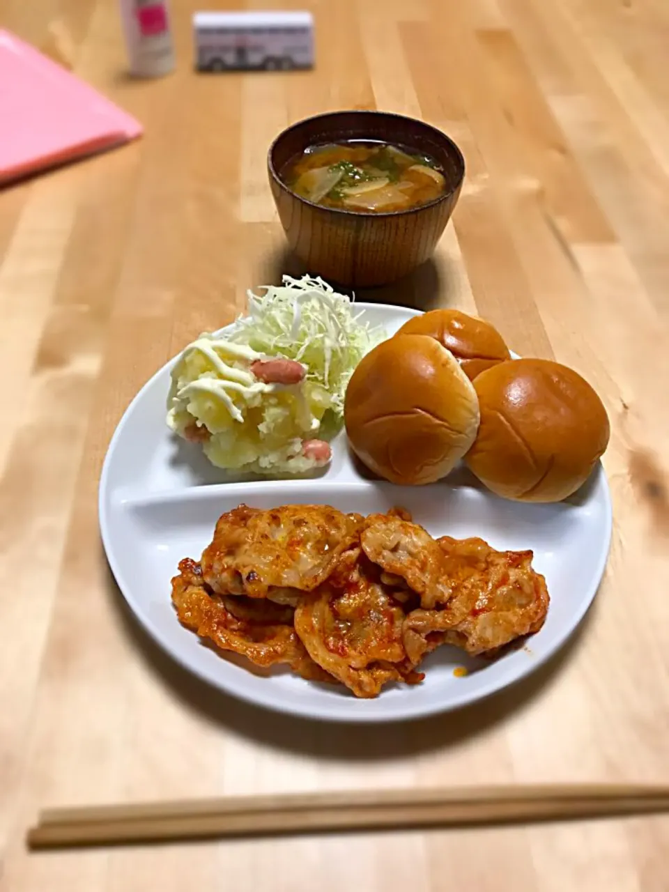 本日のお子ちゃまプレート
ケチャップポーク
ポテトサラダ|きょうさん