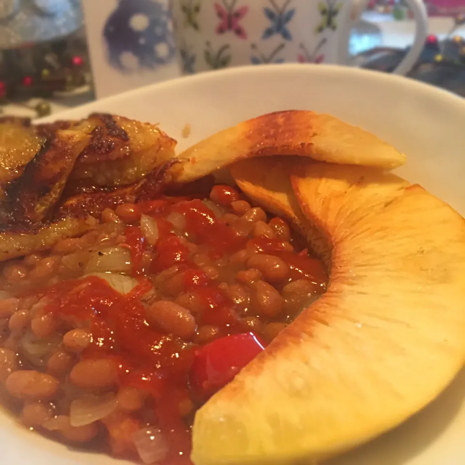 Stewed Beans. Bread fruit and Plantain|T.E.Dennisさん