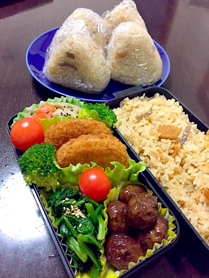 高校2年男子（炊き込みご飯）弁当🍄|じゅごんさん