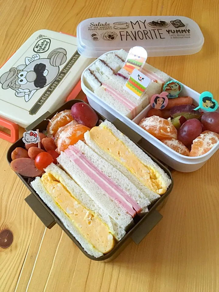 Snapdishの料理写真:12.9サンドイッチ弁当|まゆさん