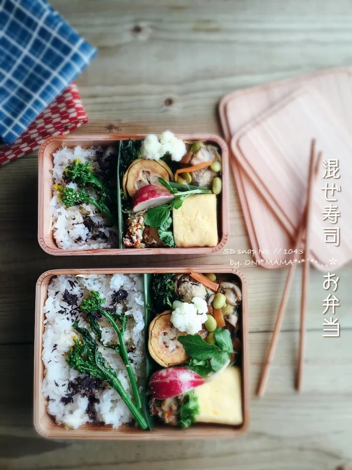 Snapdishの料理写真:混ぜ寿司 お弁当|ONI*MAMA*さん