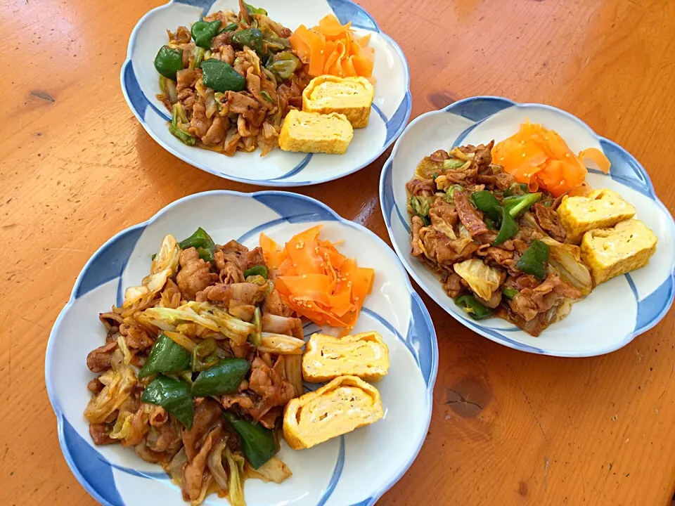 置きおかず 回鍋肉としらす卵焼きとにんじんサラダ|ルドルフさん