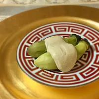 Snapdishの料理写真:蒸し茄子🍆の胡麻クリームソース