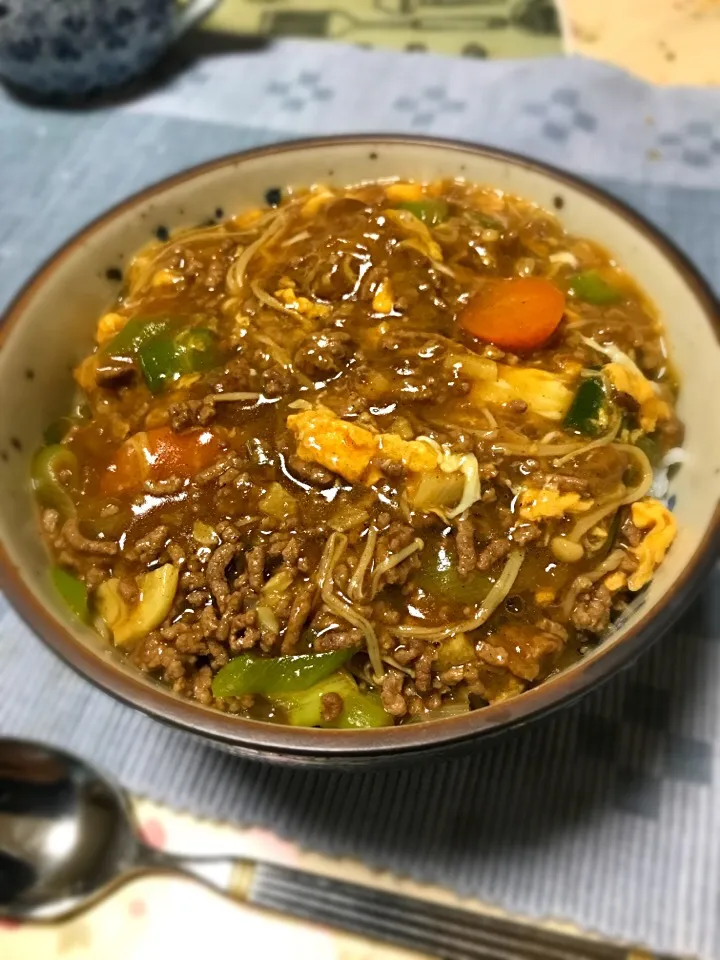 Snapdishの料理写真:カレーあんかけ丼|yastos11さん