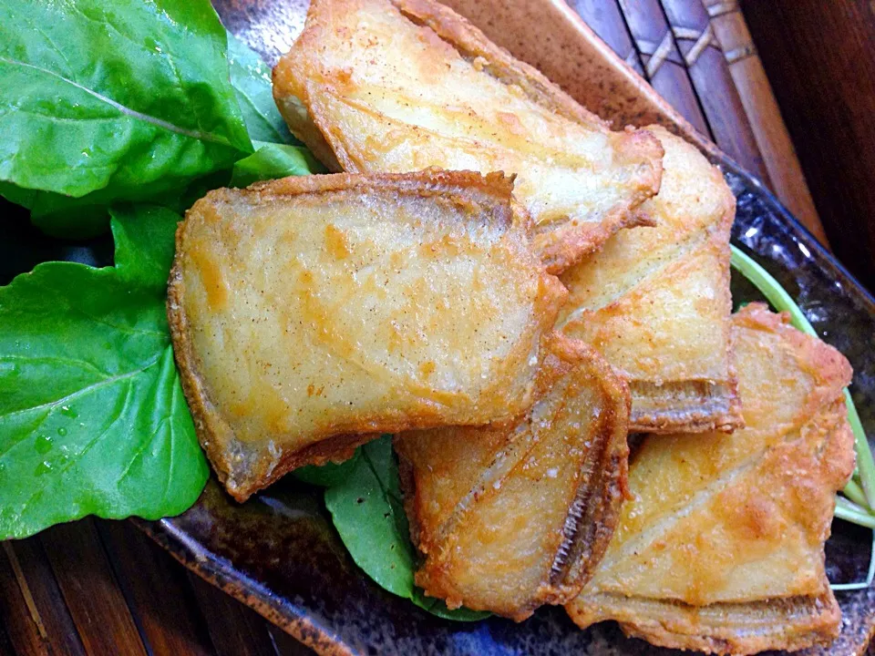 手作りカワハギ干物の唐揚げ♬|ちーちさん