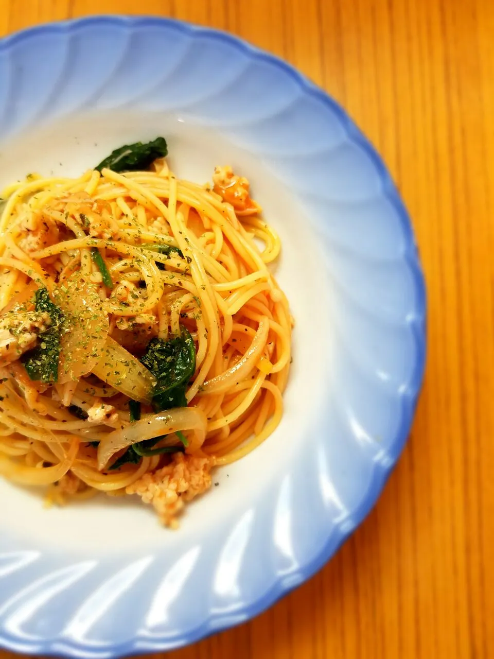 ほうれん草がおうちきた！パスタ🍝💓|Haru,kさん