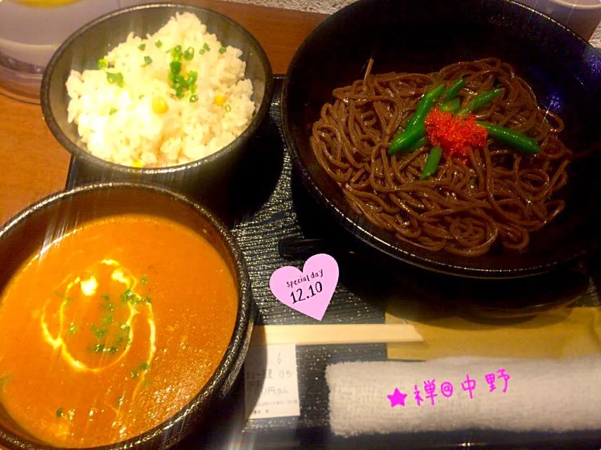 ★☆おでかけランチ☆★カレーつけ蕎麦plusご飯♪|さとみさん