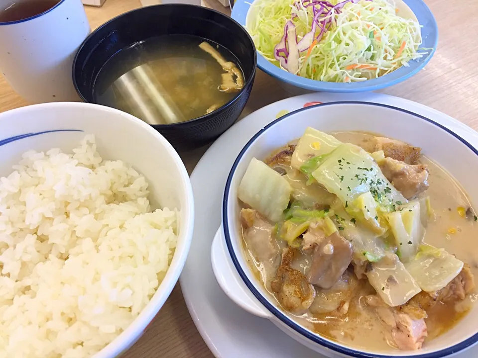 鶏と白菜のクリームシチュー定食|T. Wonderさん