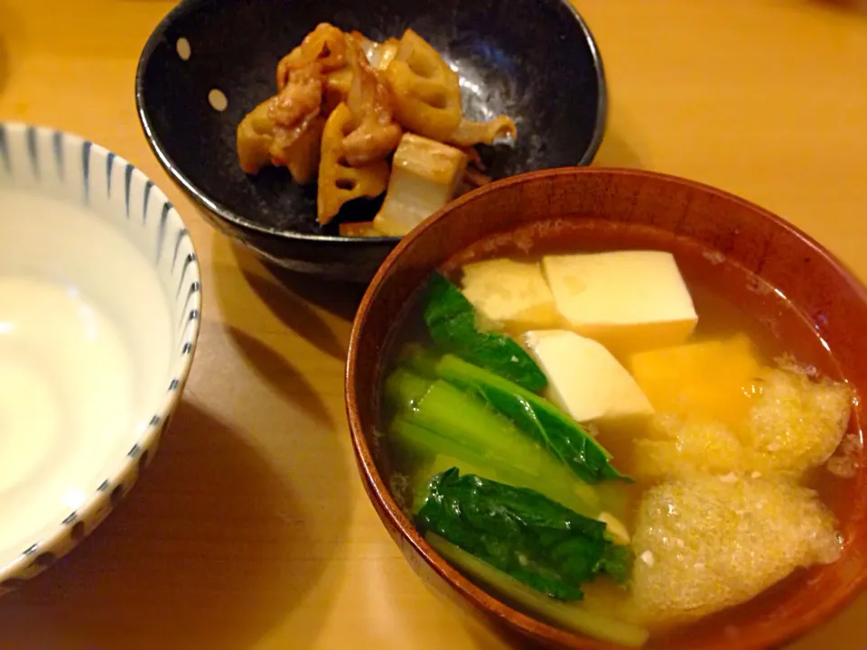 豚肉とれんこんの炒め煮定食|sakkoさん