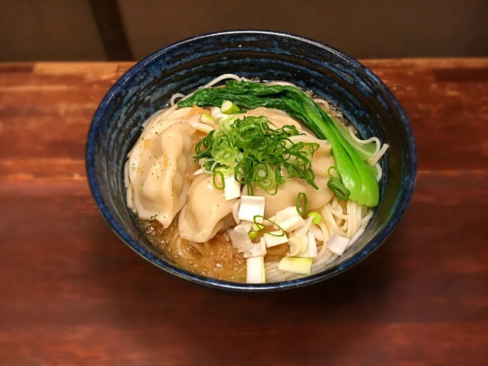 黒酢水餃子温めん1|半田手延べそうめんの店 阿波や壱兆さん