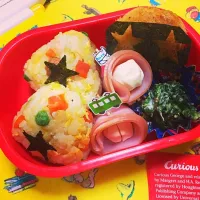 Snapdishの料理写真:頑張らない手作り弁当ෆ⃛
#お弁当 #幼稚園 #園児|sayanさん