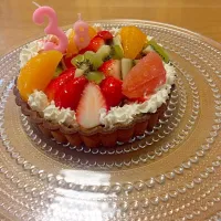 Snapdishの料理写真:お誕生日タルト|ちかこさん