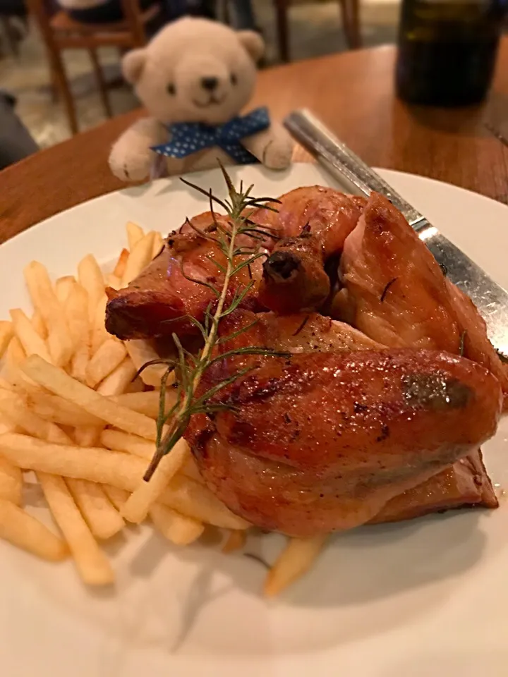 鶏肉のロースト。満腹です。|リュカさん