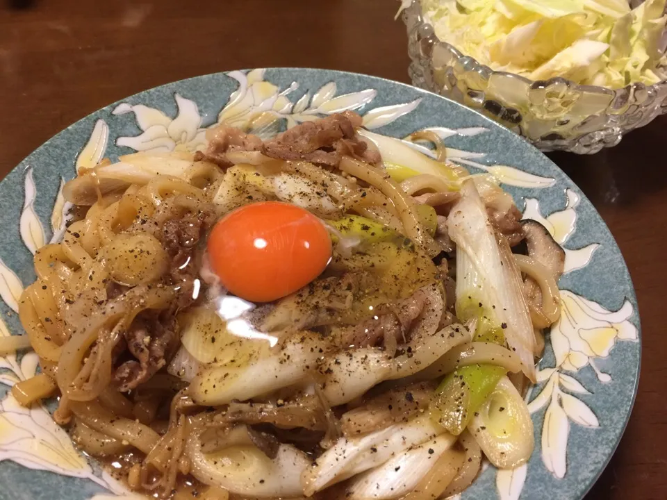 Snapdishの料理写真:すき焼き風うどん|愛ペガさん