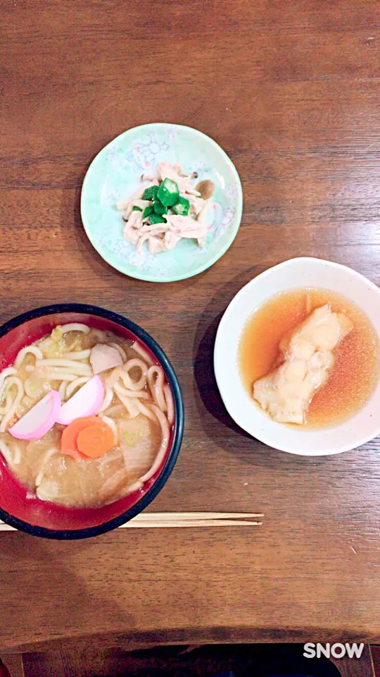 味噌煮込みうどん
カレイの煮付け
ささみのオクラ和え|れん(๑･﹃ ･๑)→(๑°ں°๑)･*♪︎さん