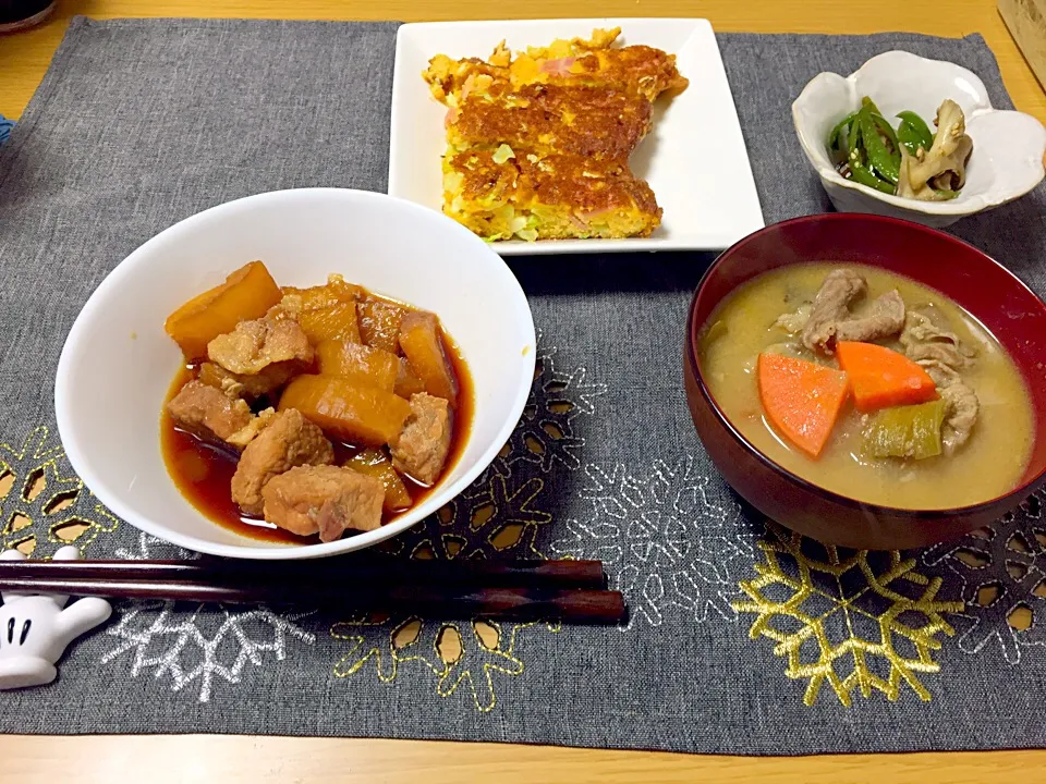 おからパウダーのお好み焼き、角煮|太田 和樹さん