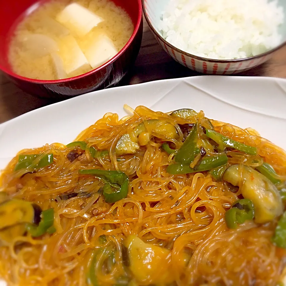 麻婆春雨&大根と豆腐のお味噌汁|♡あき♡さん