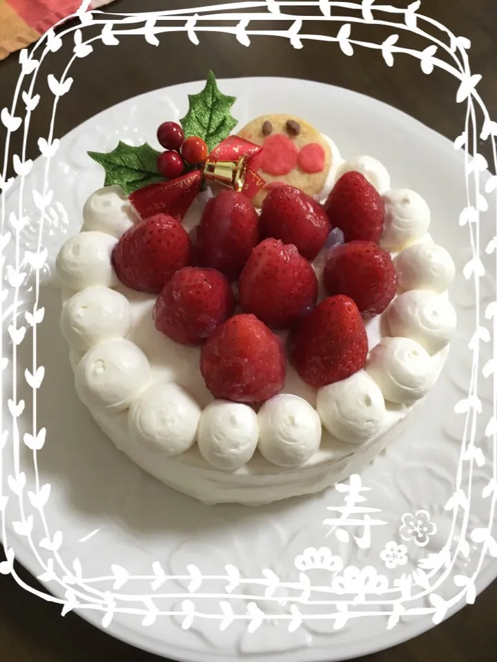 Snapdishの料理写真:お宮詣り無事に終わりました💖いちごケーキでお祝いです🌟|よっちゃんさん