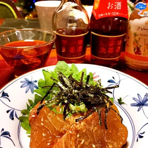 「琥珀生姜酒」を使ってみたSnapdishの料理・レシピ写真:りゅうきゅう胡麻かんぱち✨