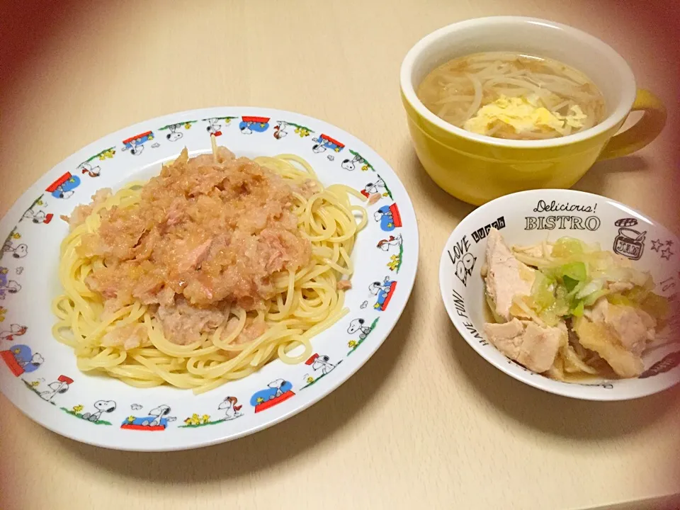 Snapdishの料理写真:女子力あげなきゃ、、ふつーの地味なごはん🍴💓|ゆさん