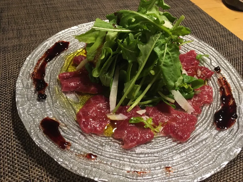 馬肉の和風カルパッチョ風                                     （つまり馬刺です）|D⍢⃝T.RECIPE 管理栄養士さん