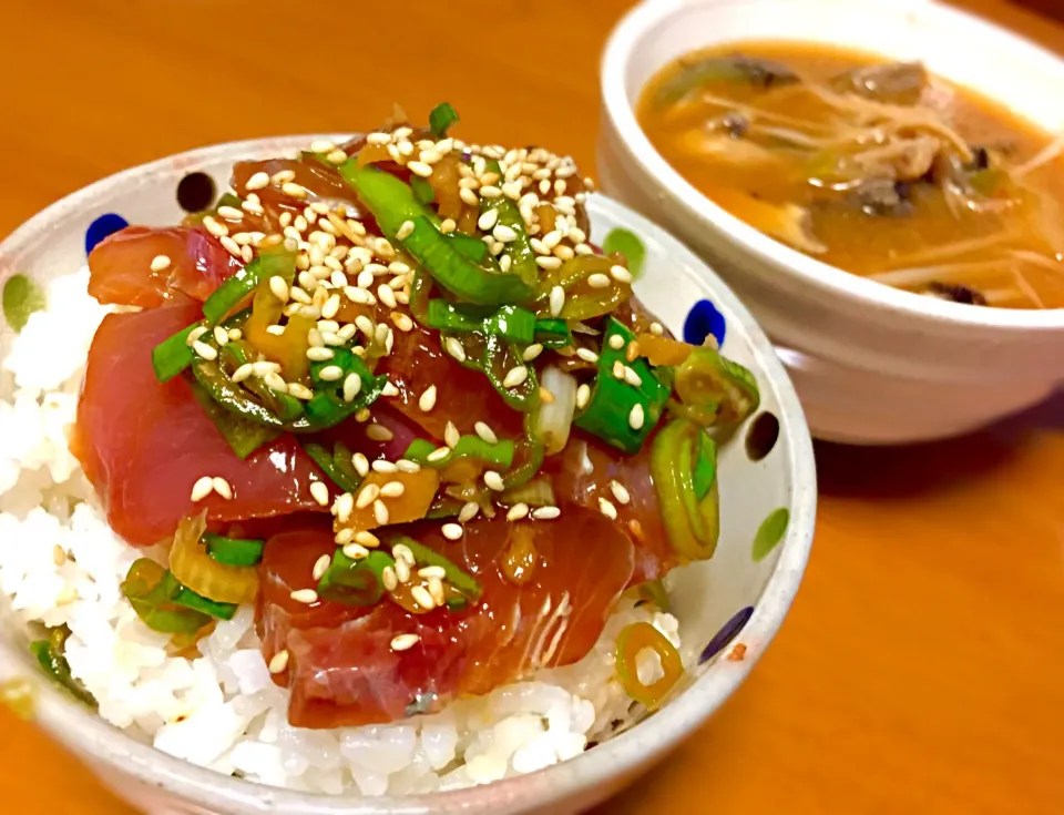 【ブリ1匹を食べ尽くす】朝ごはんはブリのリュウキュウ丼＆ブリの味噌汁|Tomiko Muramatsuさん