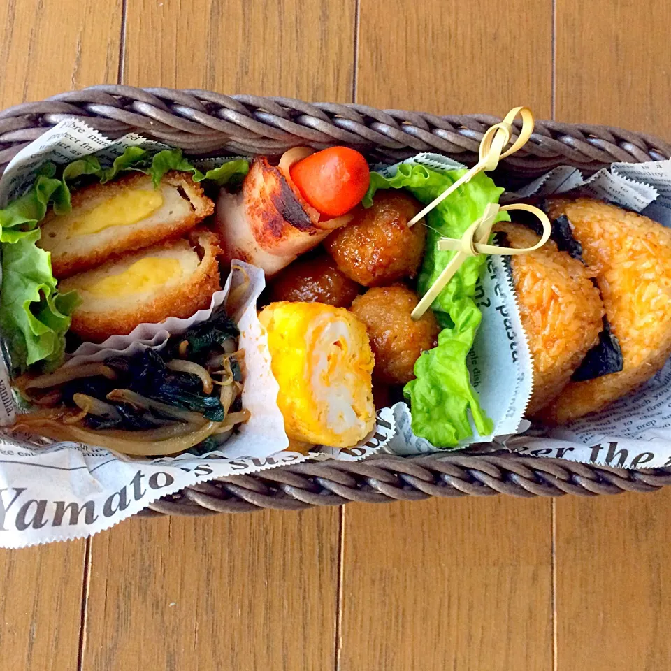 Snapdishの料理写真:今日のお弁当🍱
焼きおにぎり|ゆっきーさん