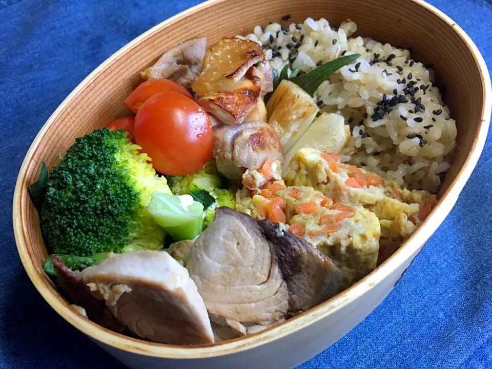 Snapdishの料理写真:鶏肉の鬼ゆずジャムソテー弁当|Naoko Miyataさん