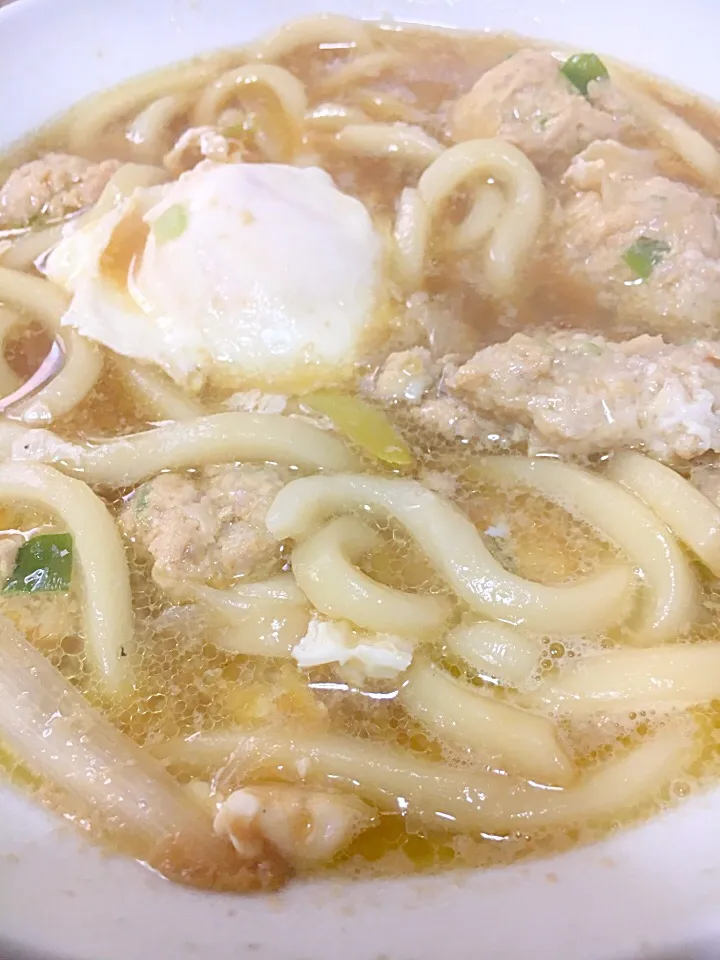 夜ご飯の鶏団子を作りすぎたので鶏団子うどん|Ton Punさん