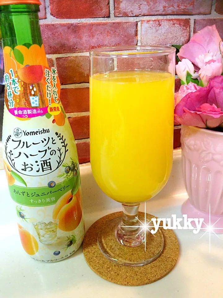 養命酒フルーツとハーブのお酒
あんずとジュニパーベリー
ミモザ風🍊✨|ゆっきー♪さん