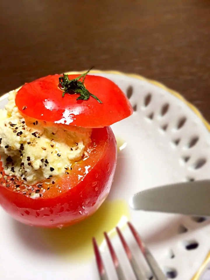 トマトのクリチ豆腐サラダ♪|るん♪さん