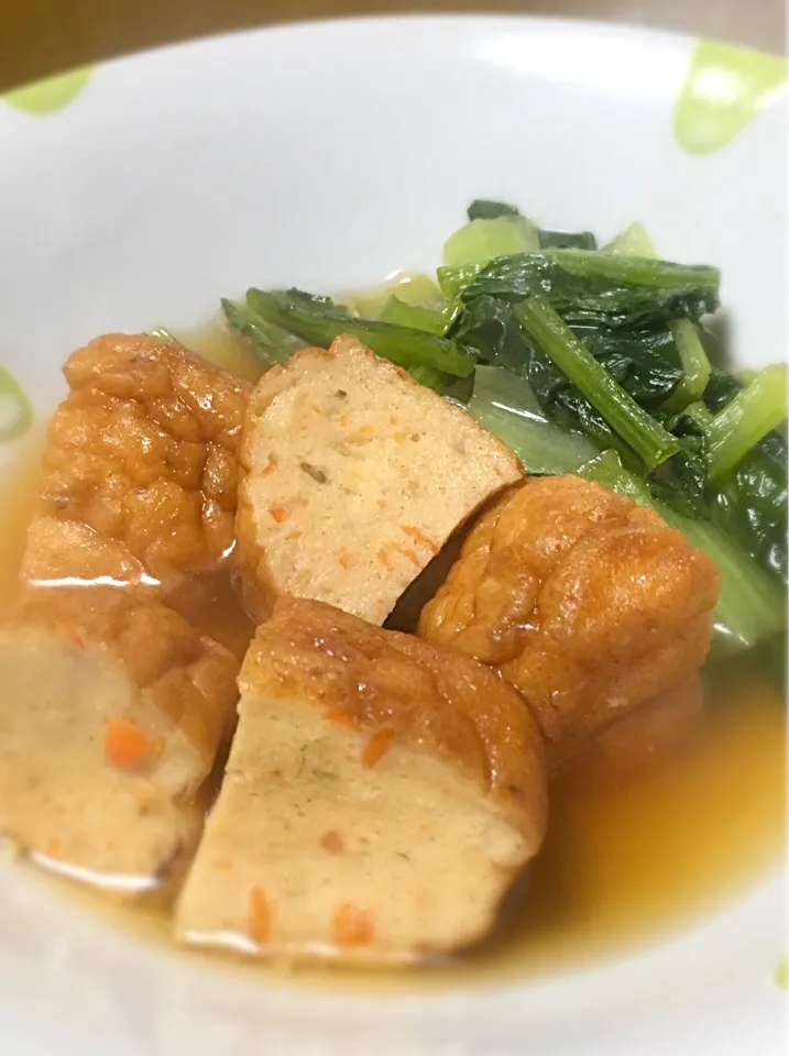 小松菜と魚河岸揚げのさっと煮|necoronさん